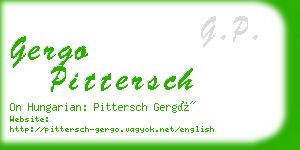 gergo pittersch business card